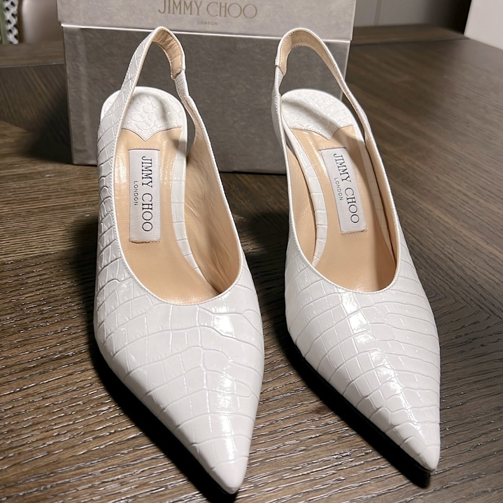 jimmy choo ivy sling back heels size 38